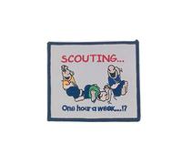Cute-Patch Boy Scouts Scouting ONE Hour A Week Meme Embroidered Iron on sew on Patch