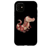 Cute Patchwork Crocodile Floral Gator Lover Case for iPhone 11