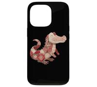 Cute Patchwork Crocodile Floral Gator Lover Case for iPhone 13 Pro