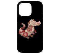 Cute Patchwork Crocodile Floral Gator Lover Case for iPhone 14 Pro Max