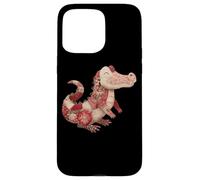 Cute Patchwork Crocodile Floral Gator Lover Case for iPhone 15 Pro Max