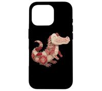 Cute Patchwork Crocodile Floral Gator Lover Case for iPhone 16 Pro