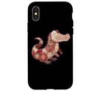 Cute Patchwork Crocodile Floral Gator Lover Case for iPhone X/XS