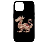 Cute Patchwork Dragon Rustic Vintage Quilting Fantasy Case for iPhone 14