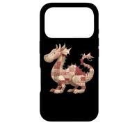 Cute Patchwork Dragon Rustic Vintage Quilting Fantasy Case for iPhone 17 Pro