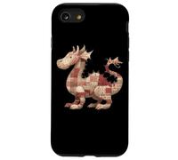Cute Patchwork Dragon Rustic Vintage Quilting Fantasy Case for iPhone SE (2020) / 7/8