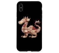 Cute Patchwork Dragon Rustic Vintage Quilting Fantasy Case for iPhone XS Max