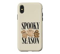 Cute Patchwork Ghosts Spooky Season Halloween Dance Party Case for iPhone X/XS