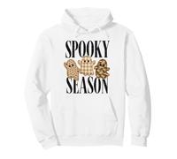 Cute Patchwork Ghosts Spooky Season Halloween Dance Party Pullover Hoodie
