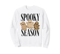 Cute Patchwork Ghosts Spooky Season Halloween Dance Party Sweatshirt