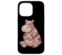 Cute Patchwork Hippo Vintage Floral Quilting Lover Case for iPhone 14 Pro Max