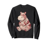 Cute Patchwork Hippo Vintage Floral Quilting Lover Sweatshirt