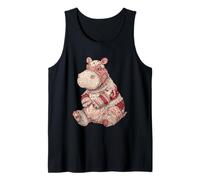 Cute Patchwork Hippo Vintage Floral Quilting Lover Tank Top