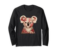 Cute Patchwork Koala Vintage Floral Pastel Long Sleeve T-Shirt