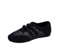 Cute Patchwork Lace-Up Shoes Women's Trainers with Flowers Flat Casual