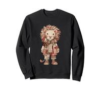 Cute Patchwork Lion Rustic Vintage Nursery Sweatshirt