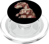 Cute Patchwork T Rex Dinosaur For Quilters PopSockets PopGrip for MagSafe
