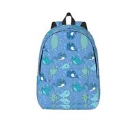 Cute Pattern Canvas Backpack Laptop Bag Adjustable Straps Vintage Casual School Travel Outdoor Work Camping