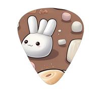 Cute pattern marshmallow guitar pick set, 3 different thicknesses, 12 pieces for a variety of instruments