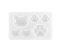 Cute Paw Shaped Silicone Molds for Resin Casting Moon Star Epoxy Mold Handmade Keychain Pendant Tool for Jewelry Moon Star Silicone Mold