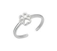 Cute Paw Toe Ring for Women 925 Sterling Silver Minimalist Small Cat Dog Puppy Paw Open Band Wrap Cuff Toe Ring Hypoallergenic Adjustable Simple Tail Band Rings Summer Beach Foot Jewellery Gifts