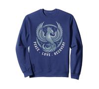 Cute PEACE LOVE RECOVERY Crew Counseling PTA Therapy NA Sweatshirt