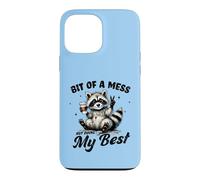 Cute Peace Loving Raccoon Bit Of A Mess But Doing My Best Case for iPhone 13 Pro Max