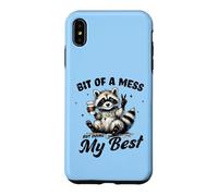 Cute Peace Loving Raccoon Bit Of A Mess But Doing My Best Case for iPhone XS Max