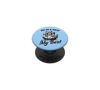Cute Peace Loving Raccoon Bit Of A Mess But Doing My Best PopSockets Adhesive PopGrip