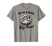 Cute Peace Loving Raccoon Bit of A Mess But Doing My Best T-Shirt