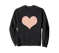 Cute Peach Pink Black Minimalist Boho Tiny Polka Dot Pattern Sweatshirt