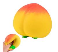 Cute Peach Squishes Stress Balls, Fruit Anxiety Relief Toy, Soft Squeeze Decompression Dough for Adults, Simulation Food Squishies Bun