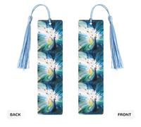 Cute Peacock Print 5pcs Wooden Bookmark for Men Women, Bookmarks with Tassel, Bookmarks Gifts for Book Lovers