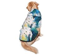 Cute Peacock Print Dog Hoodie Pet Sweatshirt, Warm, Soft And Breathable Hooded Clothes For Medium To Large Dogs, Easy-To-Wear Design, For Winter And Fall