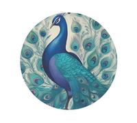 Cute Peacock Print Drink Coasters Set of 4 Waterproof Leather Coasters One Size Mugs Mat Heat-Resistant Drinks Coffee Decorative Coaster for Home Office
