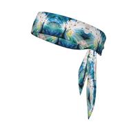 Cute Peacock Print Headband For Men Women,Wicking Sweatband,Head Tie For Tennis,Gym Workout Sweat Headbands