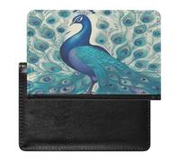 Cute Peacockm Passport Holder Vaccine Card Holder Travel Document Organizer Credit Card Organizer for Women/Men
