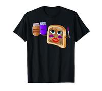 Cute Peanut Butter and Jelly Lady Toast MakeUp T-Shirt T-Shirt
