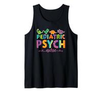 Cute Pediatric Psych Nurse Dinosaur Pediatric Psych Nurse Tank Top