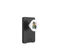 Cute Peeking Cat Tropical Monstera Feline Design PopSockets PopWallet for MagSafe