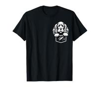 Cute Peeking English Cocker Spaniel Dog Graphic Design T-Shirt