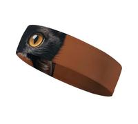 Cute Peeping Black Cat Headbands for Women & Men Sports Headband, Fits All Head Sizes, Ultra Absorbent & Non-Slip Sweatband for Running, Yoga, Gym