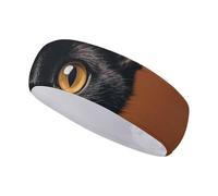 Cute Peeping Black Cat Running Headbands for Women, Breathable Sweat Band for Men, Moisture Wicking Hair Bands for Workout, Stretchy Head Band for Sports, Washing Face, Workouts