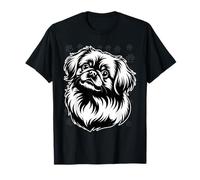 Cute Pekingese Peeking Dog Graphic Design T-Shirt