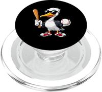 Cute Pelican Playing Baseball Animal Lovers Men Women Kids PopSockets PopGrip for MagSafe