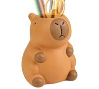 Cute Pen Holder, Capybara Animal Accessories Holder, Cartoon Storage Ornament, Desktop Organizer for Toothbrush, Bookmark, Hairclip, Stationery, Vanity, Kitchen, Utensils, Dorm, 9x9x11cm