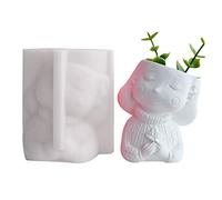 Cute Pen Holder Mold for Home Table Decors Handmade Gifts Planter Pen Holder Casting Mold Desktop Maple Leaf Girl Flower Pot