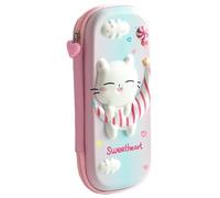 Cute Pencil Bag 3-Layer 3D Astronaut Cat Storage Bag