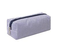 Cute Pencil Case Capacity Pencil Pouch Aesthetic Pen Bag Office Stationery Organizer Simple Sturdy Multifunctional Cosmetic Pouch (Navy blue)