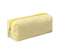 Cute Pencil Case Capacity Pencil Pouch Aesthetic Pen Bag Office Stationery Organizer Simple Sturdy Multifunctional Cosmetic Pouch (yellow)